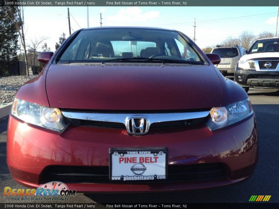 2008 Honda Civic EX Sedan Tango Red Pearl / Ivory Photo #2
