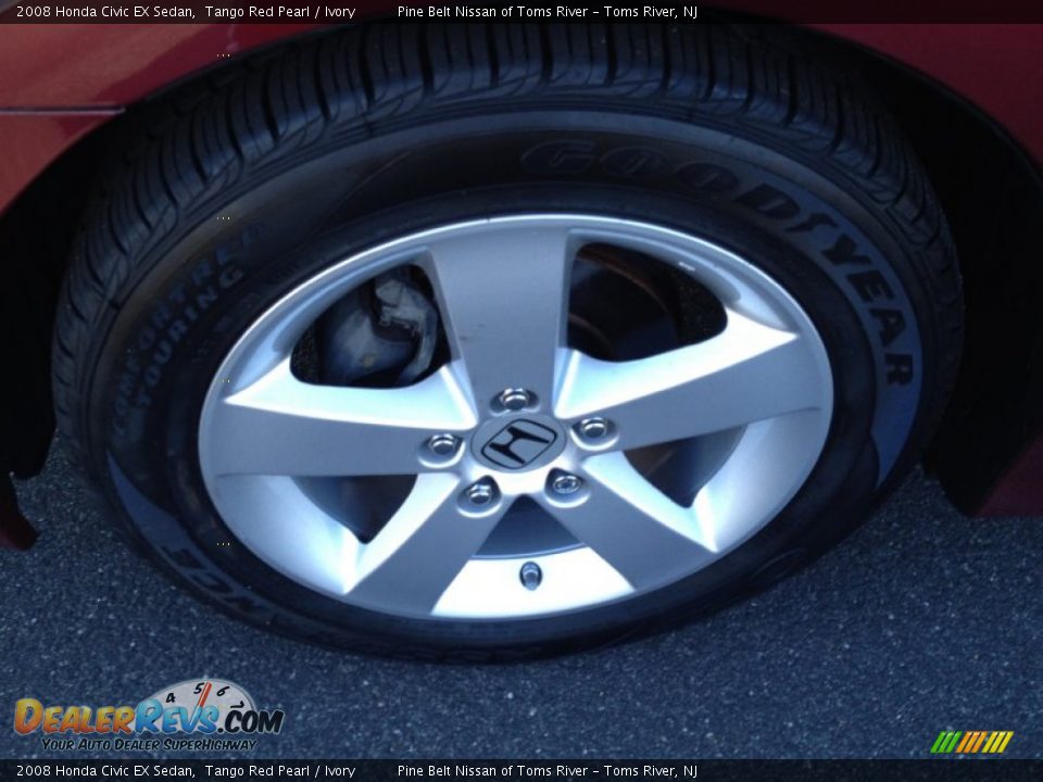 2008 Honda Civic EX Sedan Tango Red Pearl / Ivory Photo #3