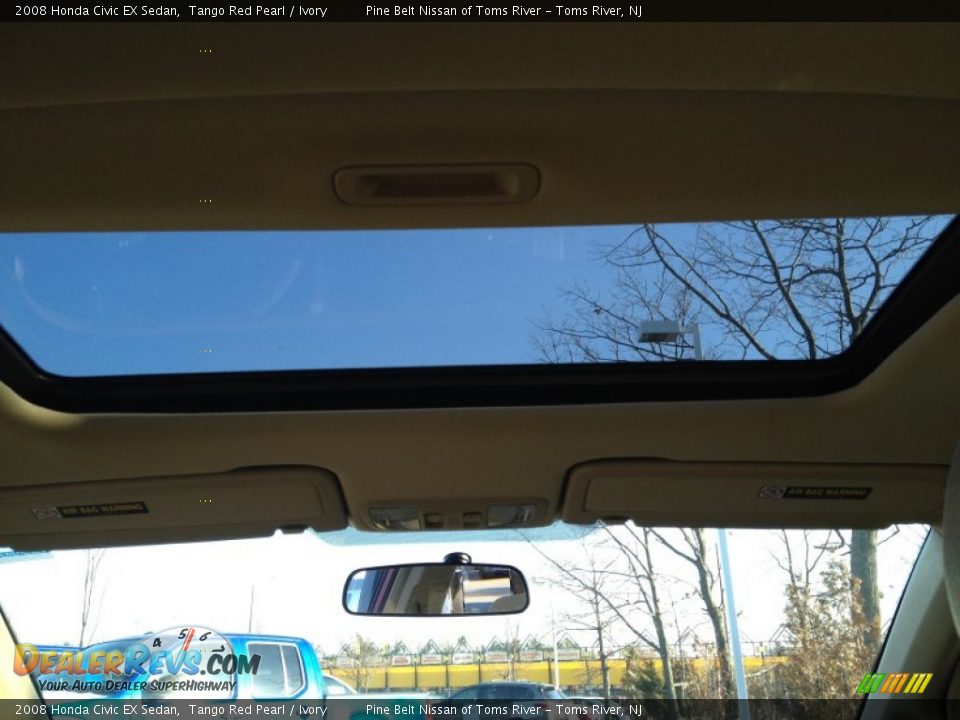 2008 Honda Civic EX Sedan Tango Red Pearl / Ivory Photo #8