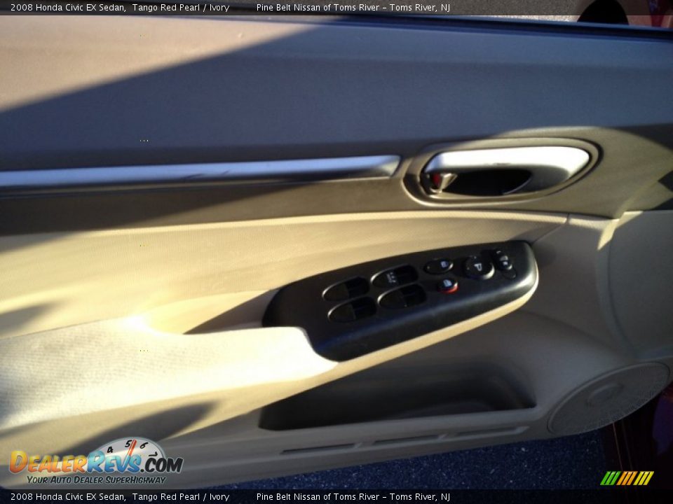 2008 Honda Civic EX Sedan Tango Red Pearl / Ivory Photo #10