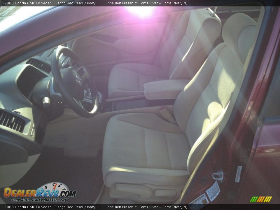 2008 Honda Civic EX Sedan Tango Red Pearl / Ivory Photo #11