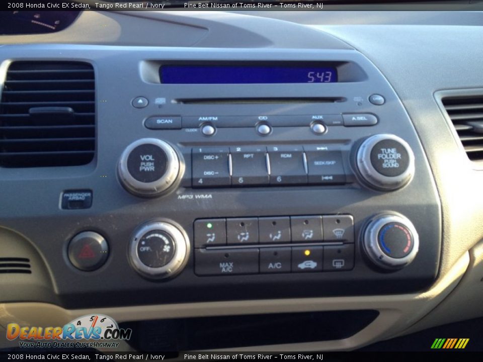 2008 Honda Civic EX Sedan Tango Red Pearl / Ivory Photo #14