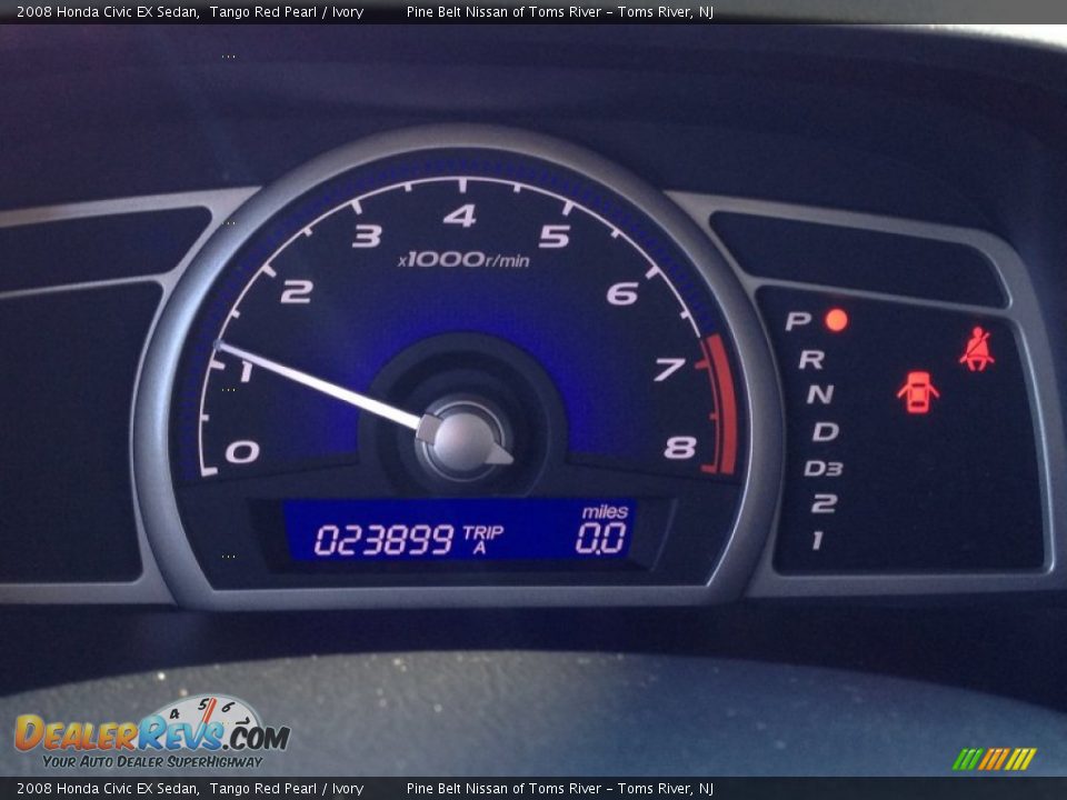 2008 Honda Civic EX Sedan Tango Red Pearl / Ivory Photo #15