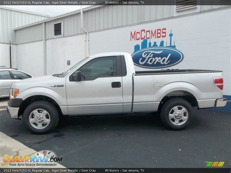 2013 Ford F150 XL Regular Cab Ingot Silver Metallic / Steel Gray Photo #3