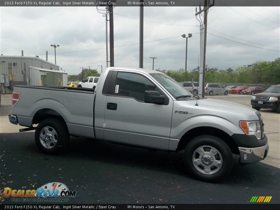 2013 Ford F150 XL Regular Cab Ingot Silver Metallic / Steel Gray Photo #11