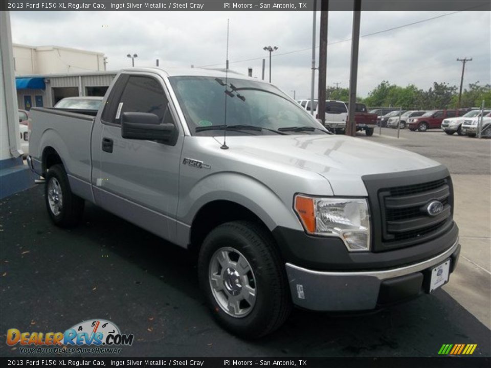 2013 Ford F150 XL Regular Cab Ingot Silver Metallic / Steel Gray Photo #12