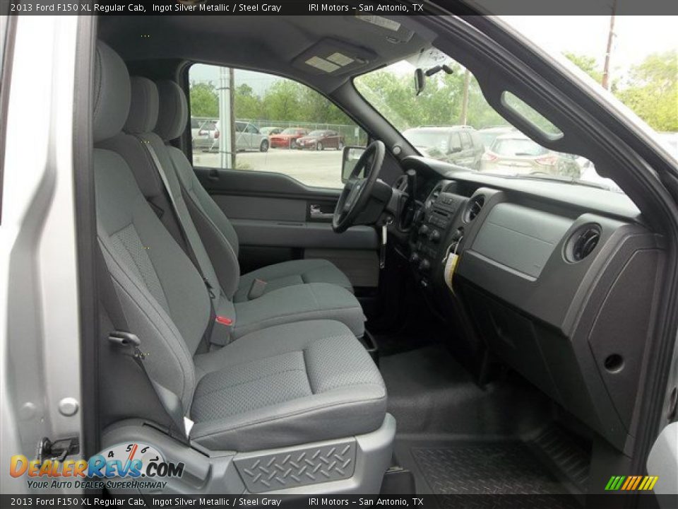 2013 Ford F150 XL Regular Cab Ingot Silver Metallic / Steel Gray Photo #13