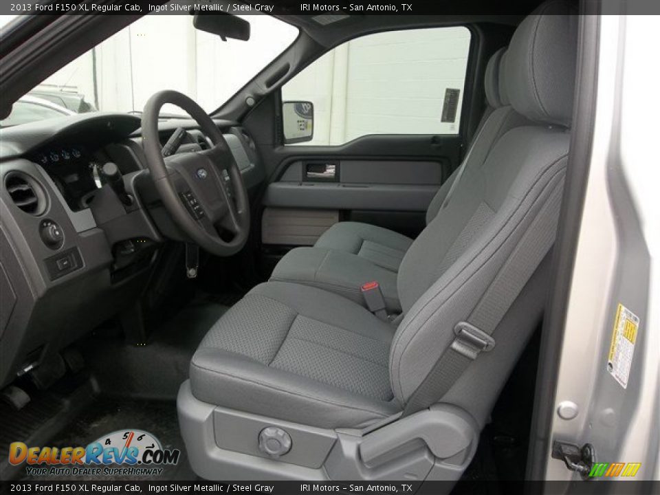 2013 Ford F150 XL Regular Cab Ingot Silver Metallic / Steel Gray Photo #14