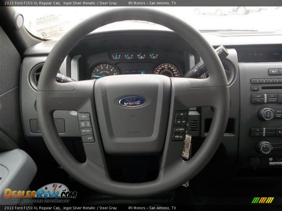 2013 Ford F150 XL Regular Cab Ingot Silver Metallic / Steel Gray Photo #16