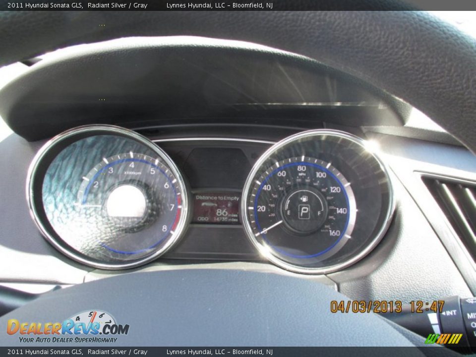 2011 Hyundai Sonata GLS Radiant Silver / Gray Photo #10
