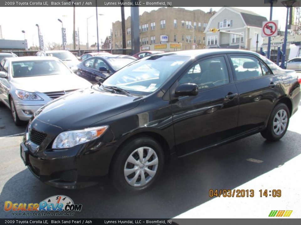 2009 Toyota Corolla LE Black Sand Pearl / Ash Photo #3