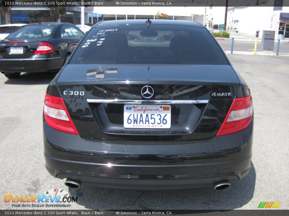 2010 Mercedes-Benz C 300 Sport 4Matic Black / Black Photo #4