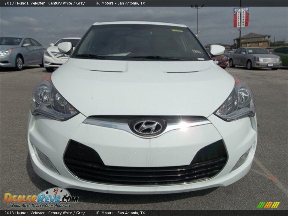 2013 Hyundai Veloster Century White / Gray Photo #1