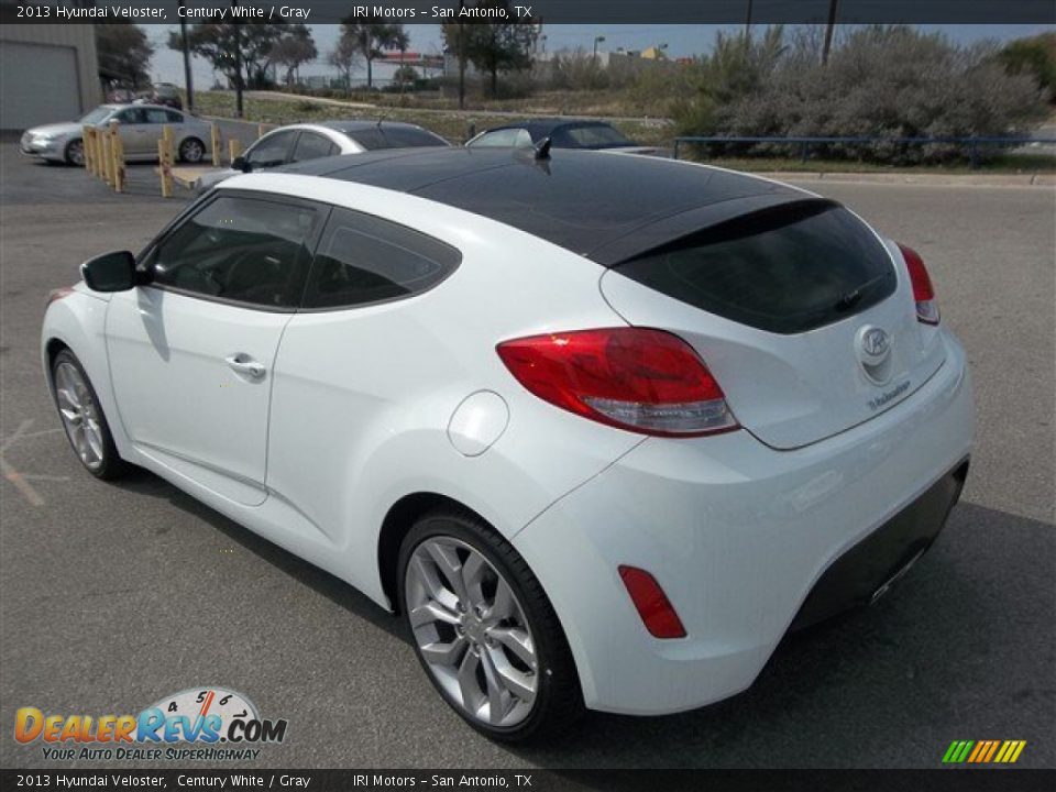 2013 Hyundai Veloster Century White / Gray Photo #3