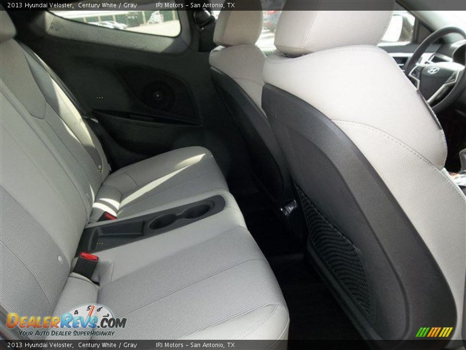 2013 Hyundai Veloster Century White / Gray Photo #8