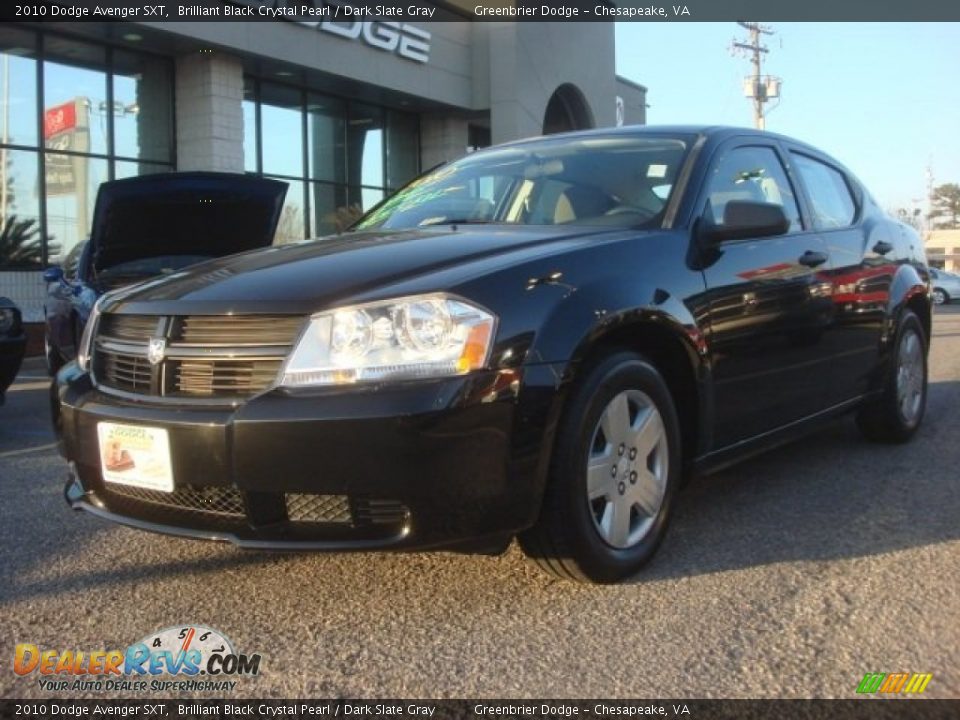 2010 Dodge Avenger SXT Brilliant Black Crystal Pearl / Dark Slate Gray Photo #1