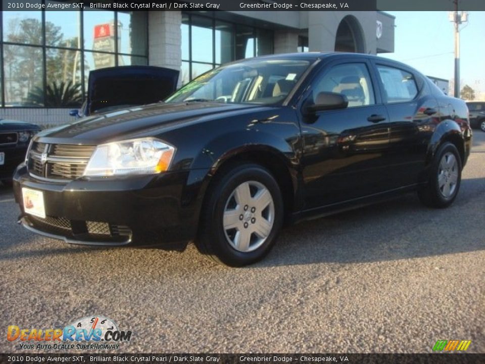 2010 Dodge Avenger SXT Brilliant Black Crystal Pearl / Dark Slate Gray Photo #2