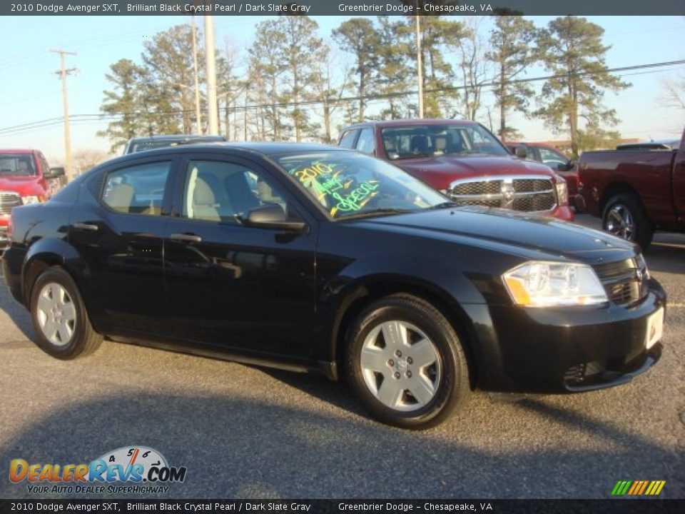 2010 Dodge Avenger SXT Brilliant Black Crystal Pearl / Dark Slate Gray Photo #4