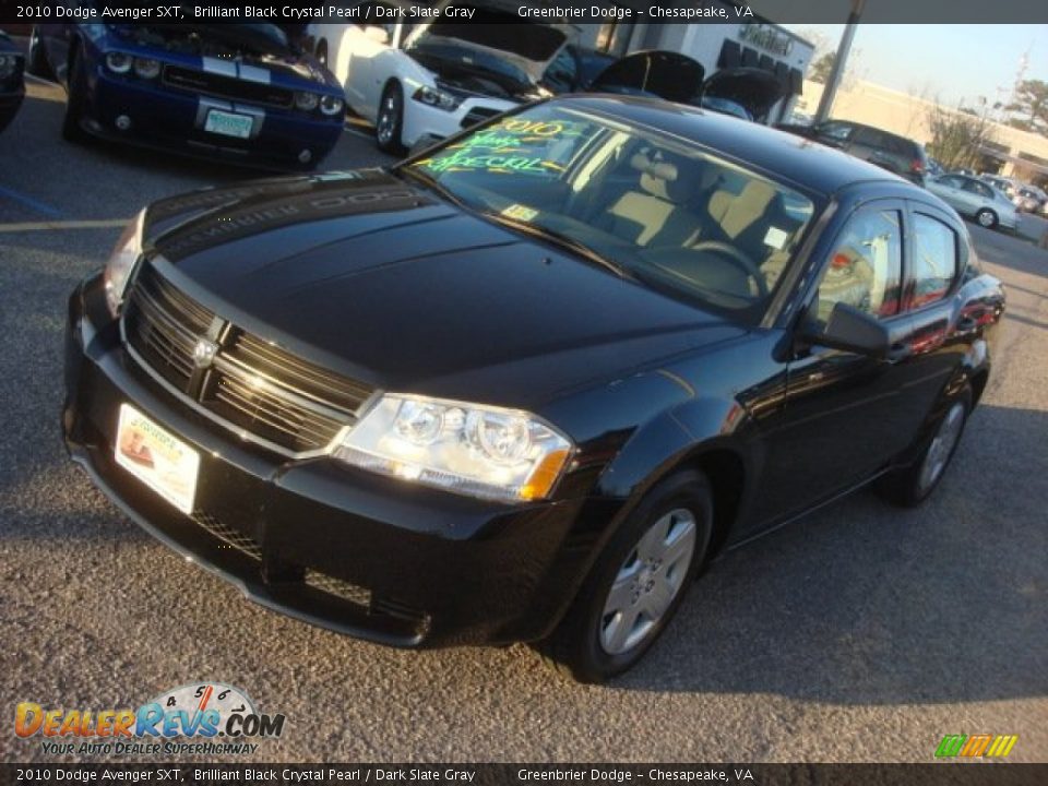 2010 Dodge Avenger SXT Brilliant Black Crystal Pearl / Dark Slate Gray Photo #6