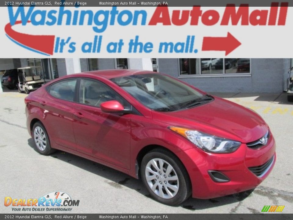 2012 Hyundai Elantra GLS Red Allure / Beige Photo #1