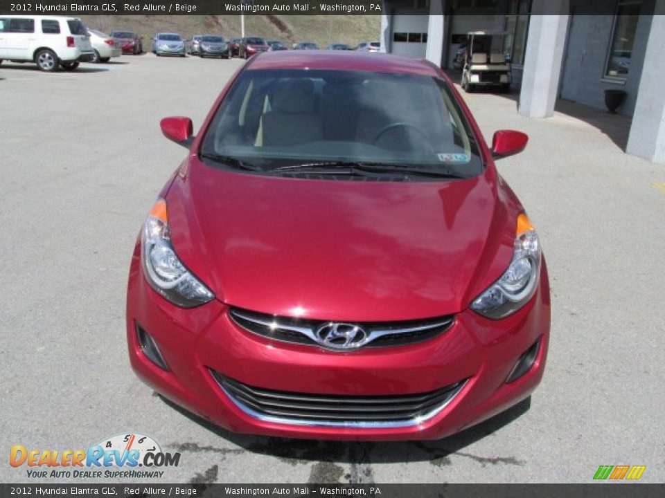 2012 Hyundai Elantra GLS Red Allure / Beige Photo #3