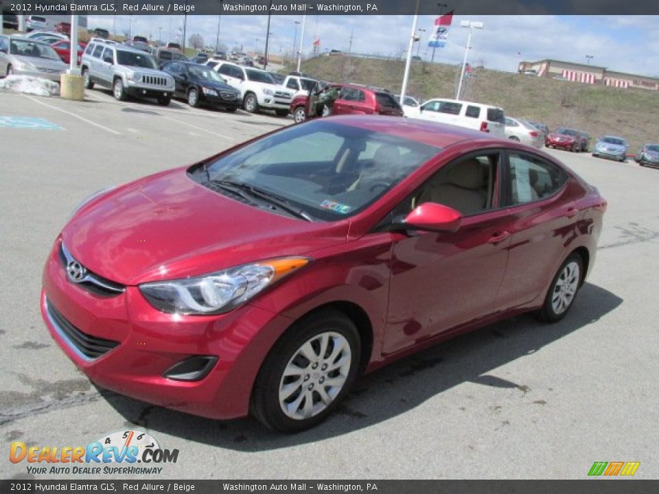 2012 Hyundai Elantra GLS Red Allure / Beige Photo #4