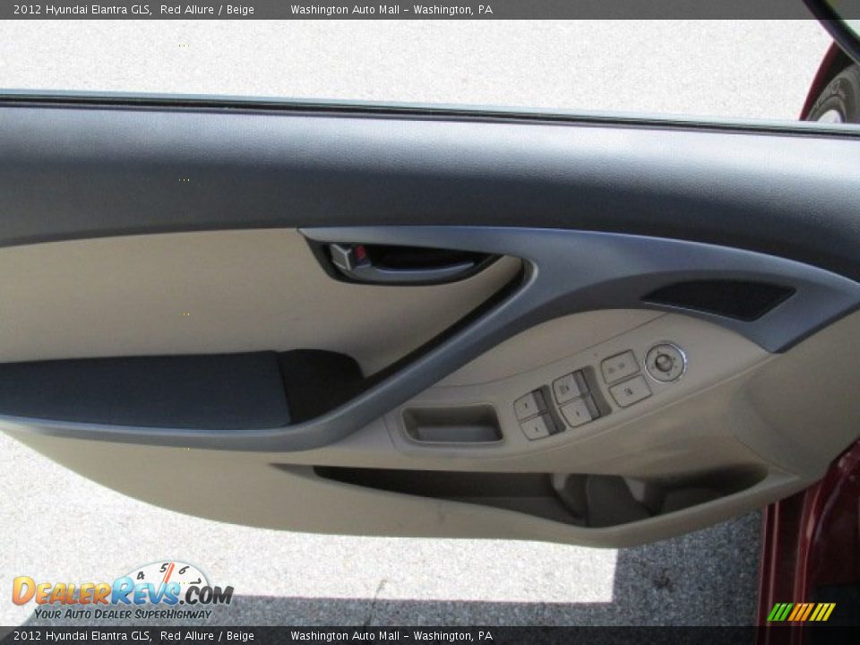 2012 Hyundai Elantra GLS Red Allure / Beige Photo #11