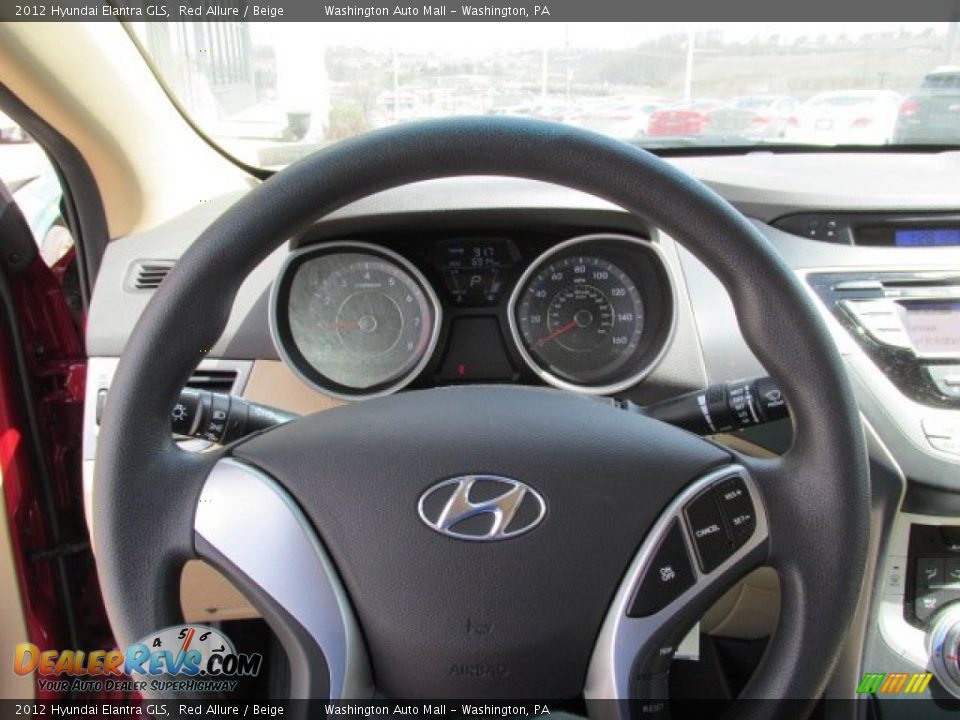 2012 Hyundai Elantra GLS Red Allure / Beige Photo #16