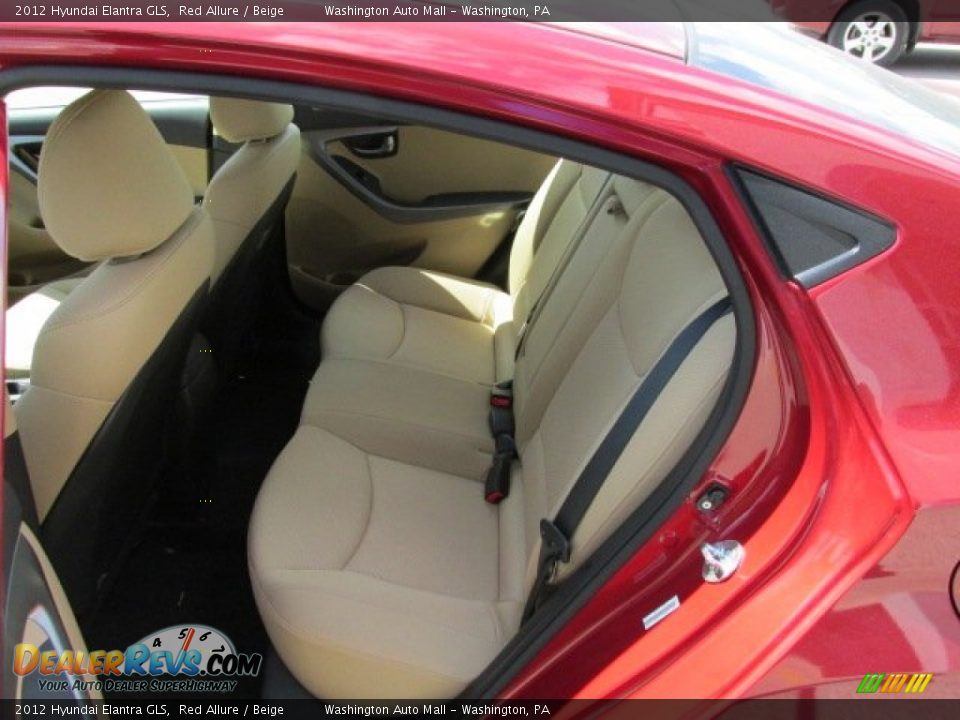 2012 Hyundai Elantra GLS Red Allure / Beige Photo #17