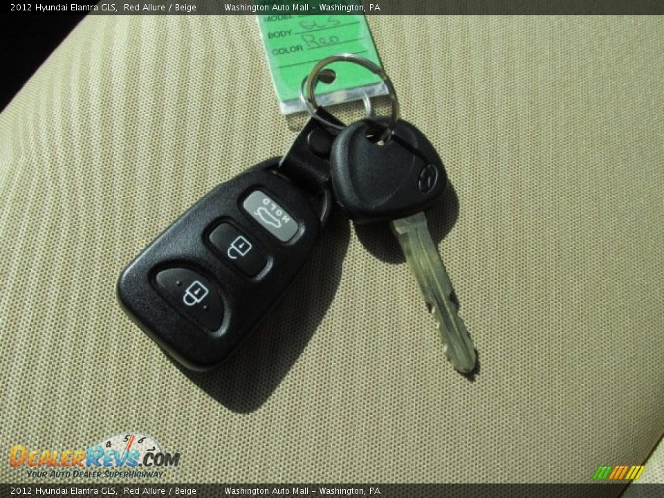 2012 Hyundai Elantra GLS Red Allure / Beige Photo #18