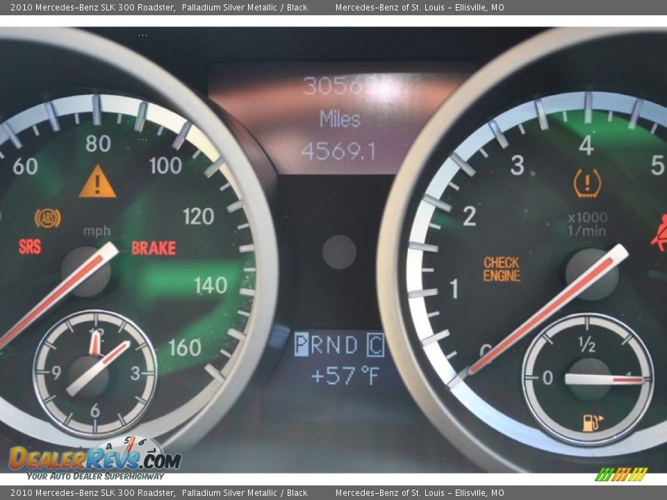 2010 Mercedes-Benz SLK 300 Roadster Palladium Silver Metallic / Black Photo #4