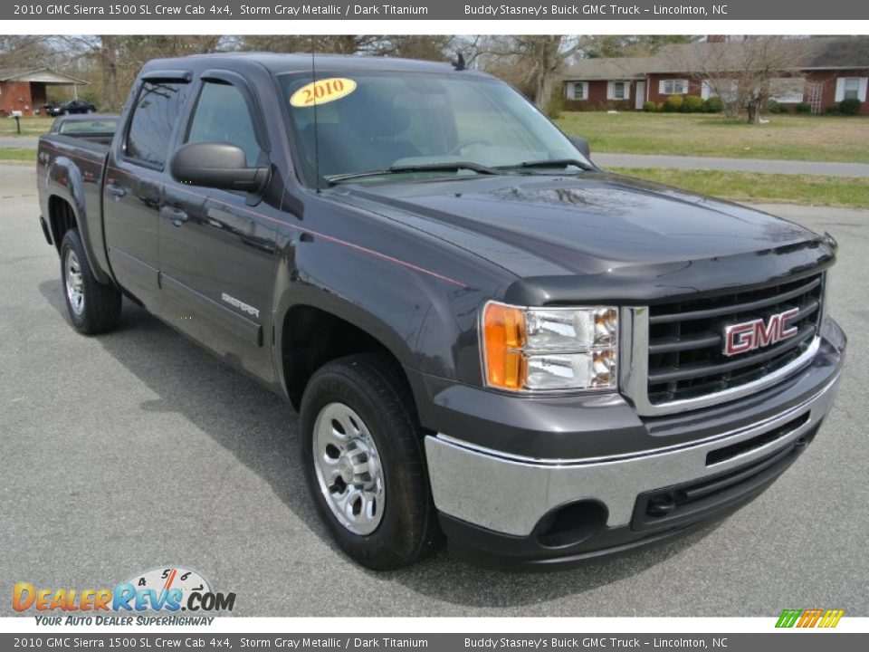 2010 GMC Sierra 1500 SL Crew Cab 4x4 Storm Gray Metallic / Dark Titanium Photo #2