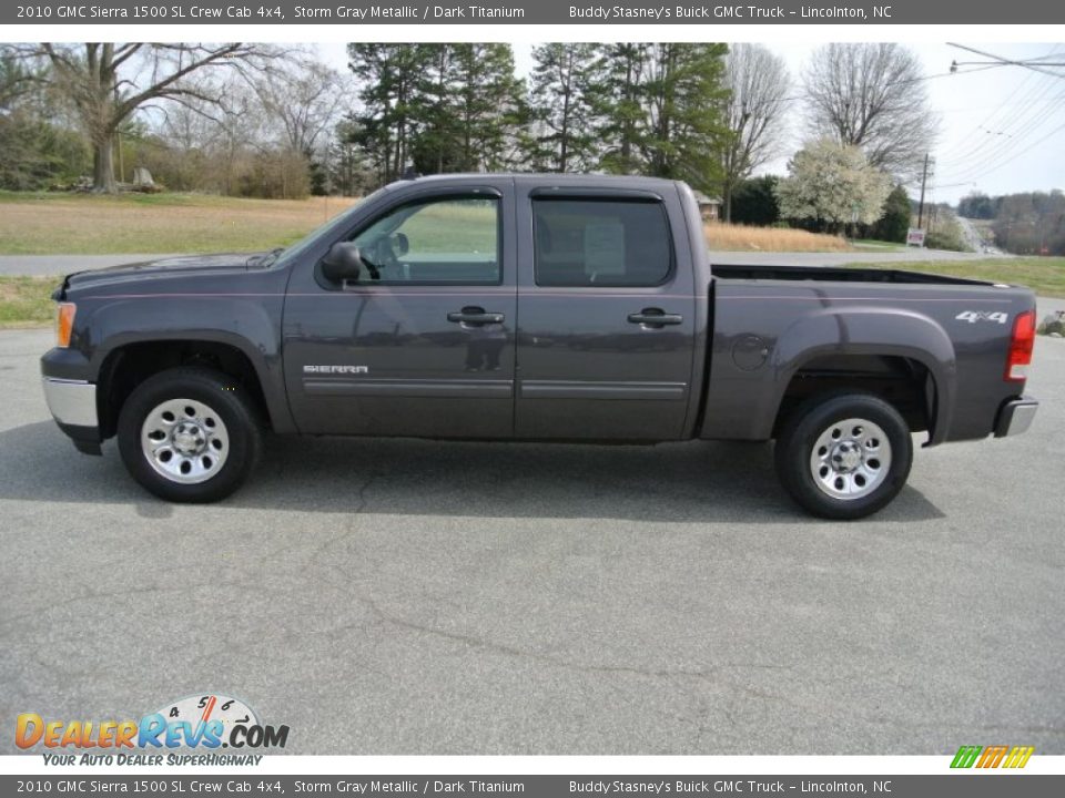 2010 GMC Sierra 1500 SL Crew Cab 4x4 Storm Gray Metallic / Dark Titanium Photo #3