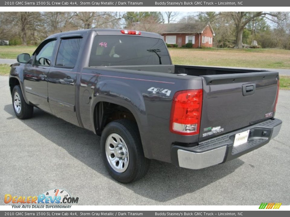 2010 GMC Sierra 1500 SL Crew Cab 4x4 Storm Gray Metallic / Dark Titanium Photo #4