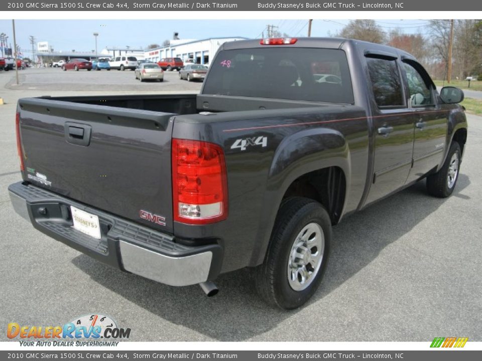 2010 GMC Sierra 1500 SL Crew Cab 4x4 Storm Gray Metallic / Dark Titanium Photo #5