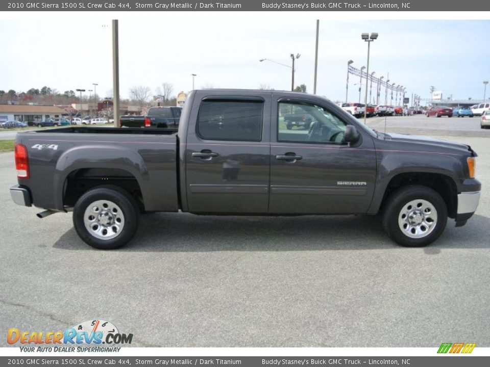 2010 GMC Sierra 1500 SL Crew Cab 4x4 Storm Gray Metallic / Dark Titanium Photo #6