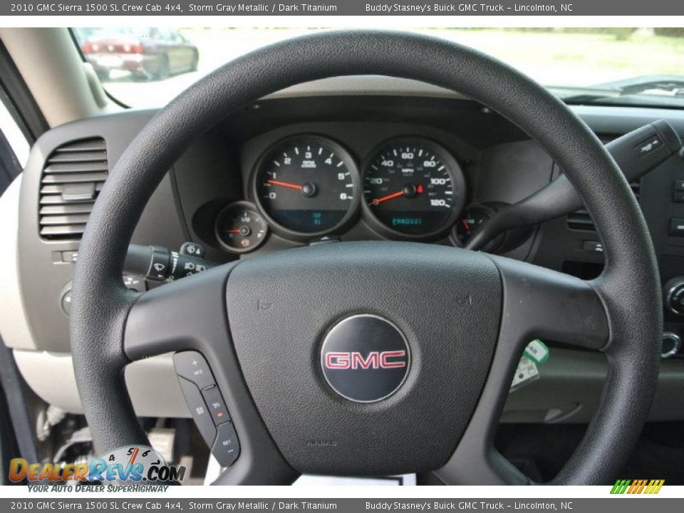 2010 GMC Sierra 1500 SL Crew Cab 4x4 Storm Gray Metallic / Dark Titanium Photo #14