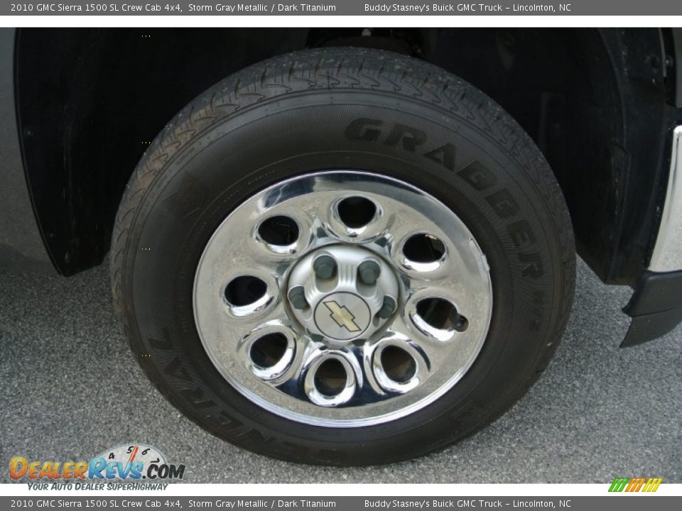 2010 GMC Sierra 1500 SL Crew Cab 4x4 Storm Gray Metallic / Dark Titanium Photo #21