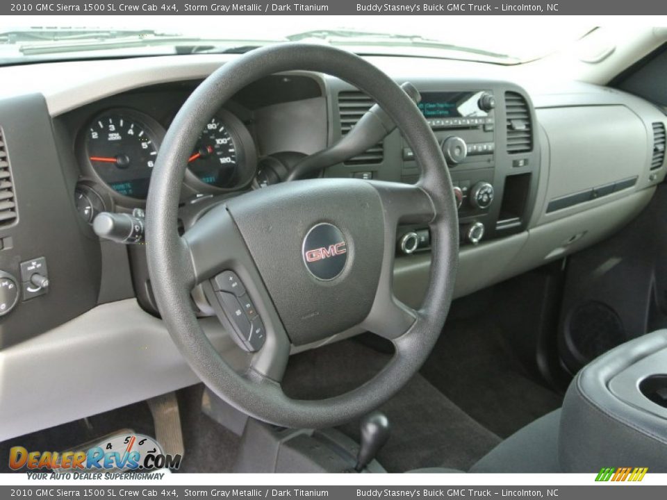 2010 GMC Sierra 1500 SL Crew Cab 4x4 Storm Gray Metallic / Dark Titanium Photo #23