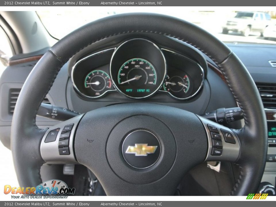 2012 Chevrolet Malibu LTZ Summit White / Ebony Photo #15