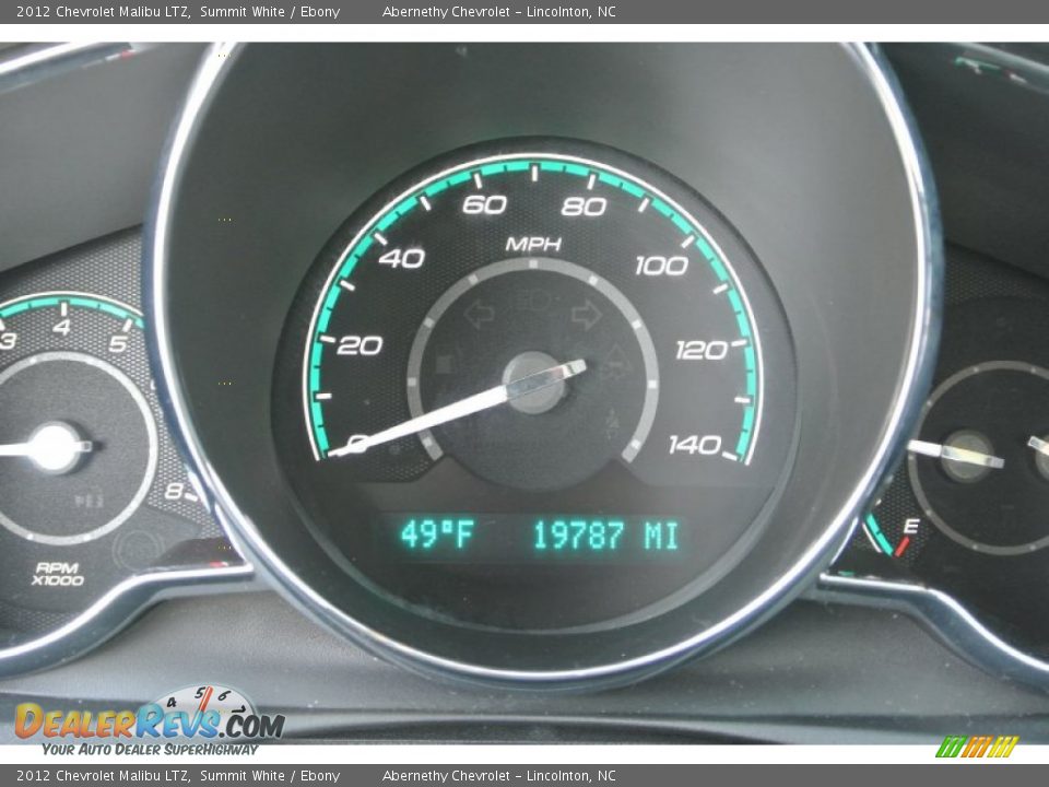 2012 Chevrolet Malibu LTZ Summit White / Ebony Photo #16
