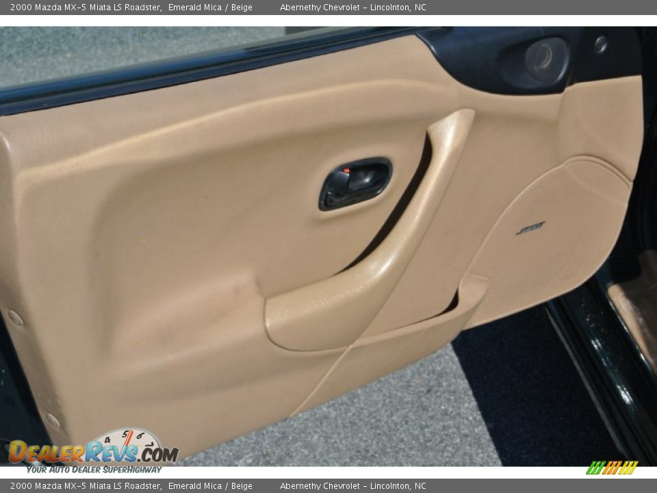 2000 Mazda MX-5 Miata LS Roadster Emerald Mica / Beige Photo #12