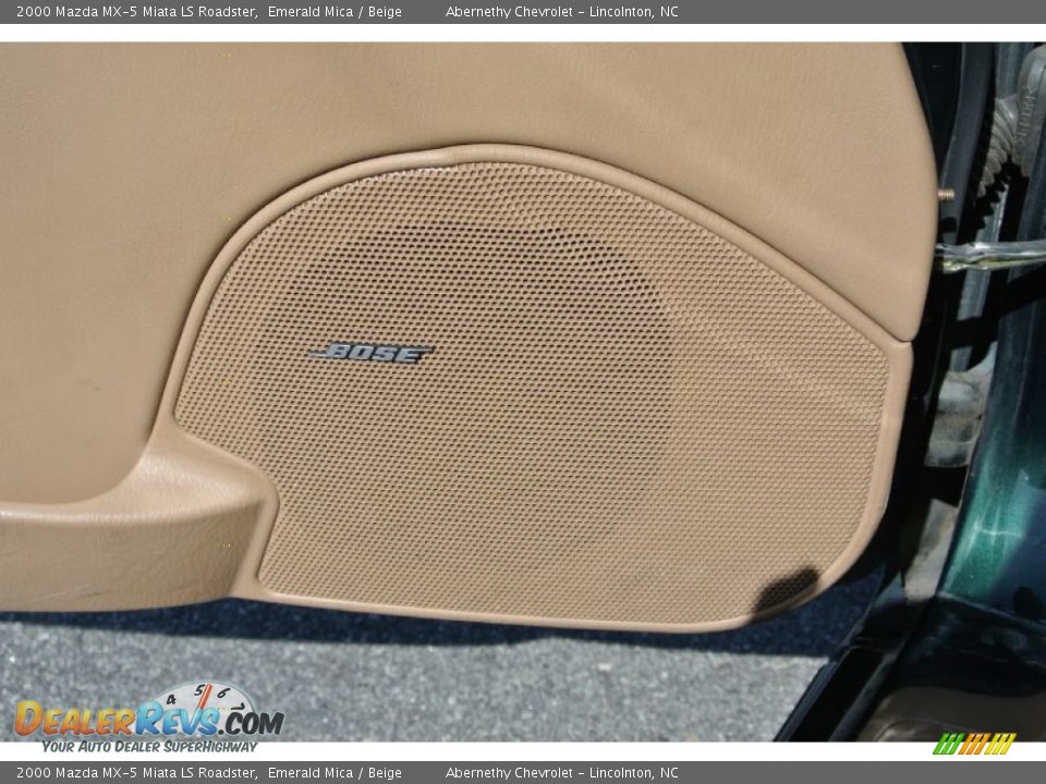 2000 Mazda MX-5 Miata LS Roadster Emerald Mica / Beige Photo #13