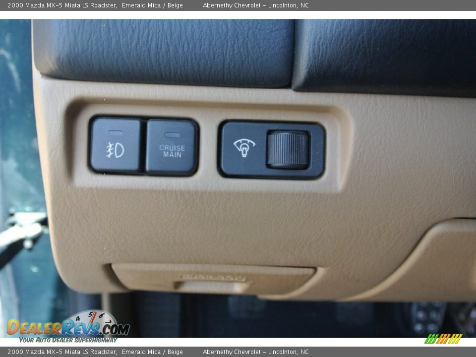 2000 Mazda MX-5 Miata LS Roadster Emerald Mica / Beige Photo #14