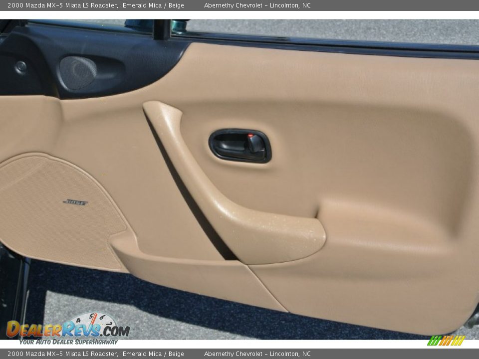 2000 Mazda MX-5 Miata LS Roadster Emerald Mica / Beige Photo #22