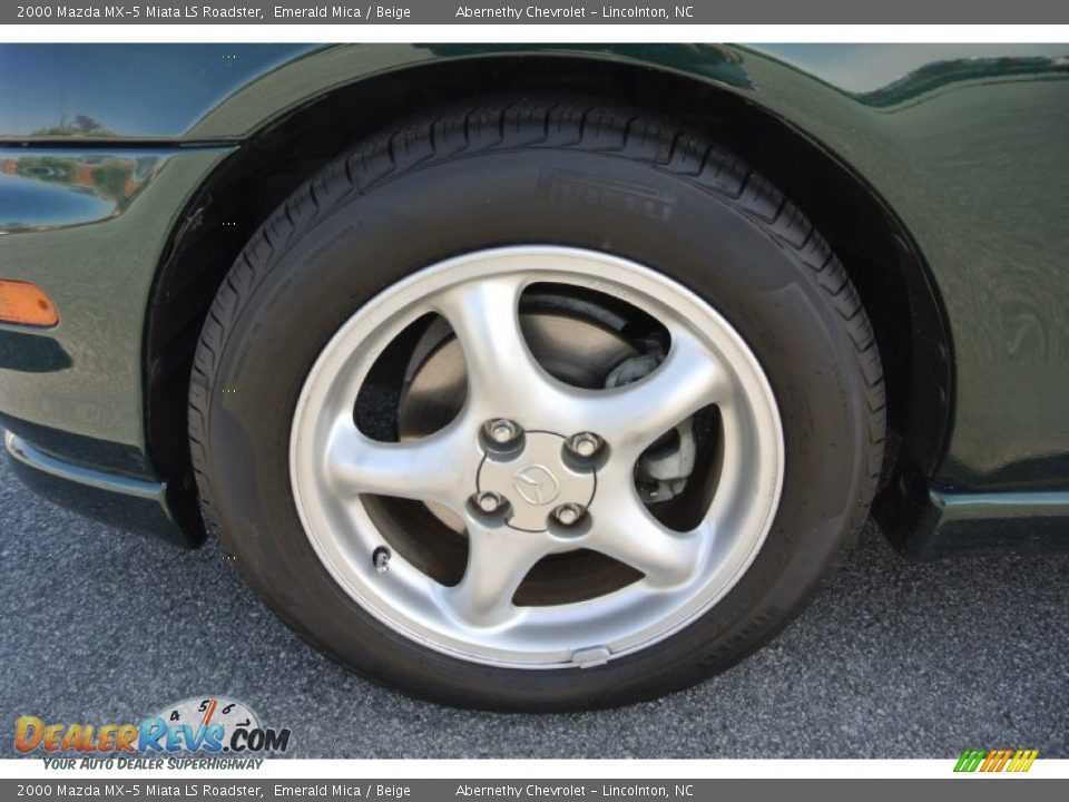 2000 Mazda MX-5 Miata LS Roadster Emerald Mica / Beige Photo #25