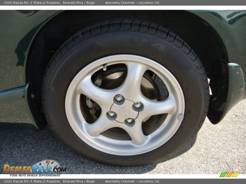 2000 Mazda MX-5 Miata LS Roadster Emerald Mica / Beige Photo #26