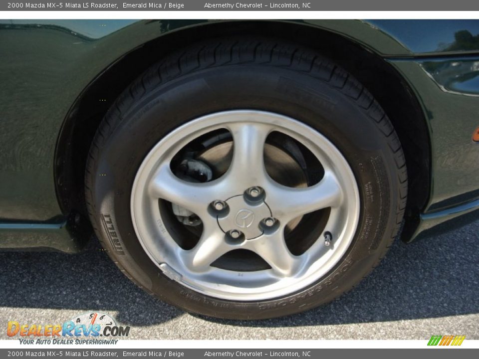 2000 Mazda MX-5 Miata LS Roadster Emerald Mica / Beige Photo #28