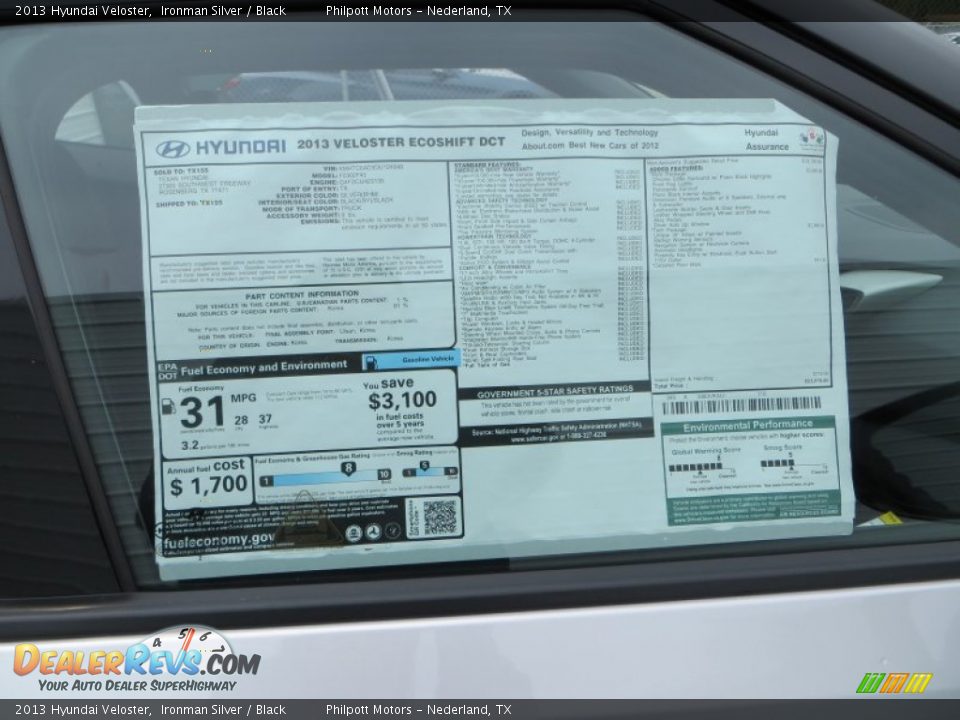 2013 Hyundai Veloster Ironman Silver / Black Photo #31