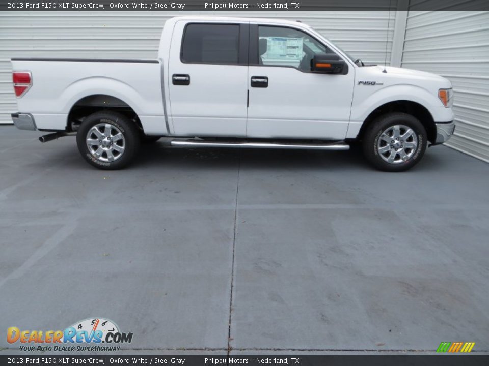 2013 Ford F150 XLT SuperCrew Oxford White / Steel Gray Photo #3